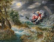 Jan Brueghel the Younger God creating the Sun, the Moon and the Stars Sweden oil painting artist